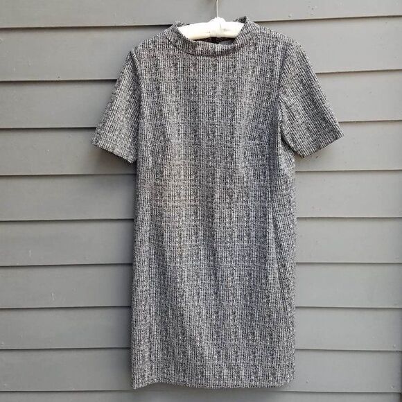 Anne Klein Dresses & Skirts - Anne Klein Classic Retro Look B/W (Hatch mark?) Short Sleeve Dress Size Large